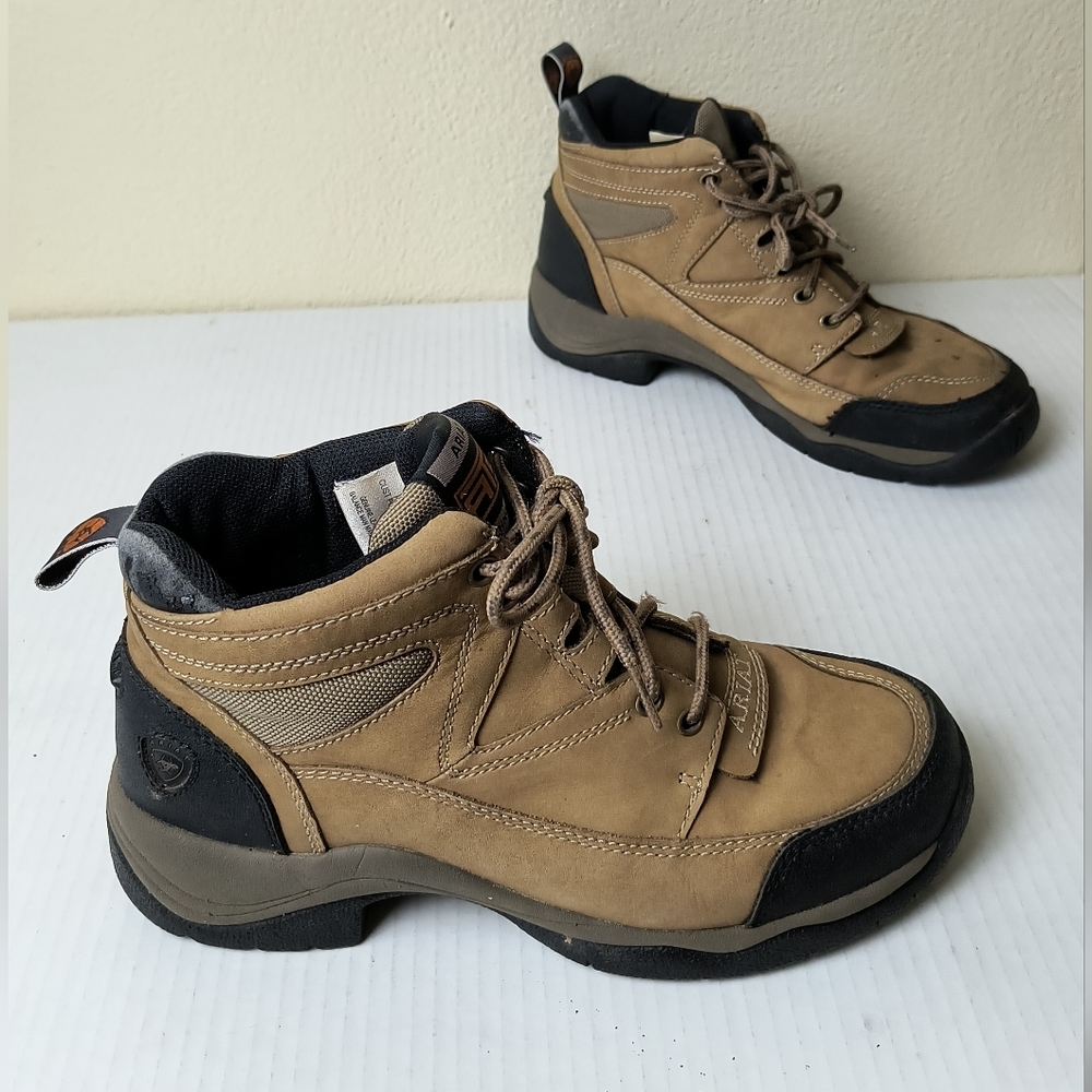 Ariat Terrain Boots 8B Hiking Riding Taupe  Outdoor Lace Up